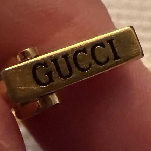 In Original Box Gucci 1980’s Interchangeable Bezel Gold Bracelet Watch - Picture 6 of 13
